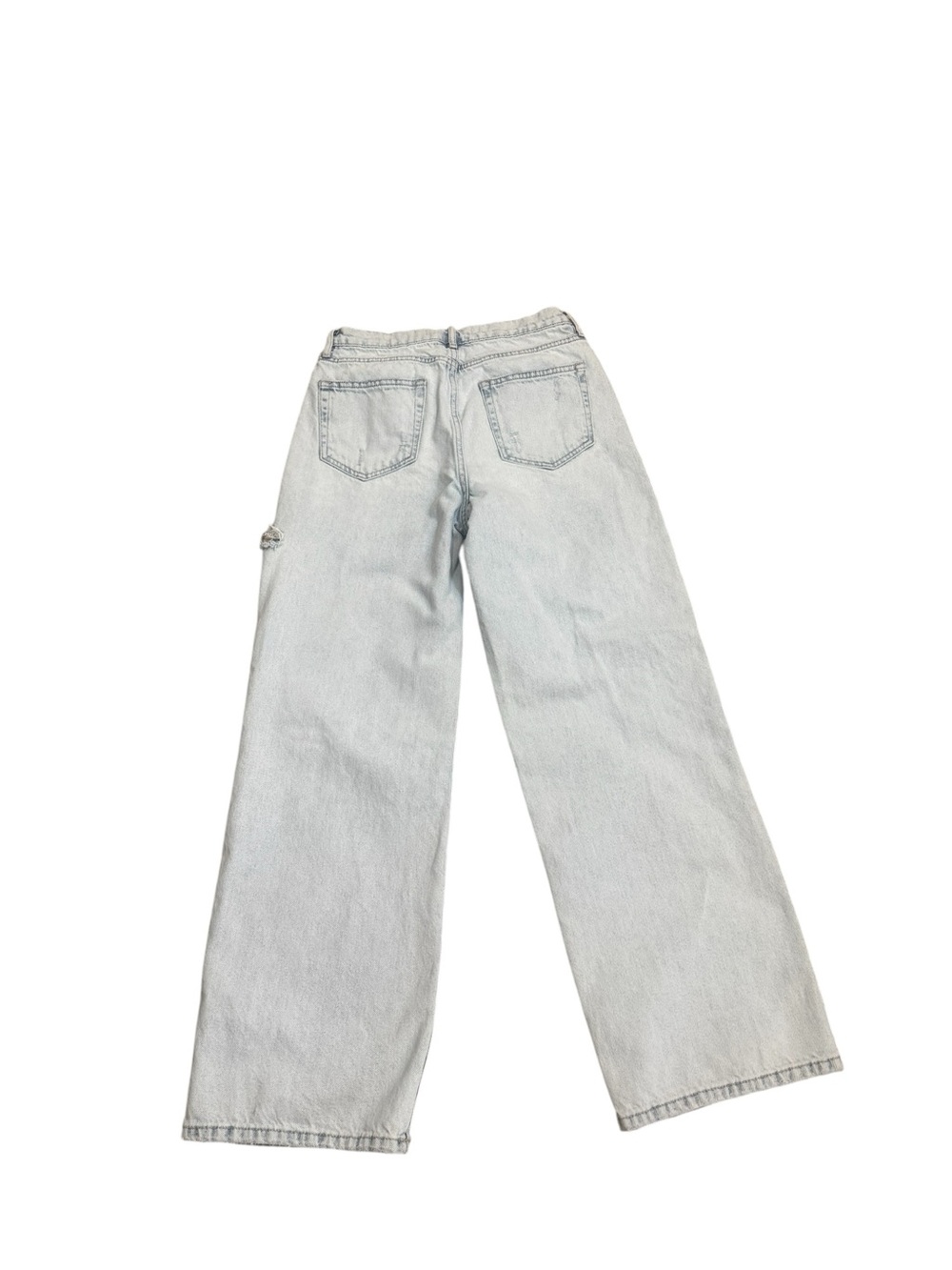 Altar’d State Distressed Wide Leg Jeans Light Wash High Rise Size 27 Denim - Picture 8 of 8